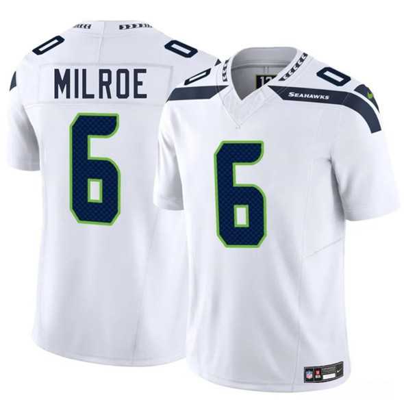 Men & Women & Youth Seattle Seahawks #6 Jalen Milroe White 2025 F.U.S.E. Vapor Limited Stitched Jersey->tennessee titans->NFL Jersey